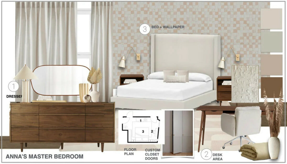 Neutral interior design moodboard by Decorilla