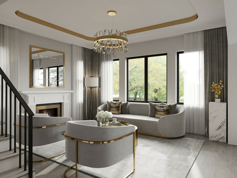 glam modern living room - Selma A