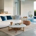 Backyard with small pool house interior design
