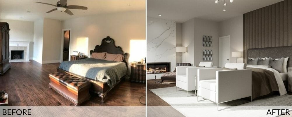 Bedroom makeover before and after by Selma A