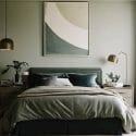 Calming green master bedroom makeover