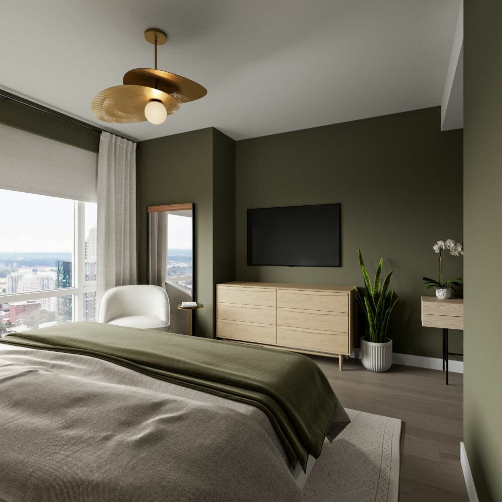 Contemporary bedroom design makeover by Decorilla