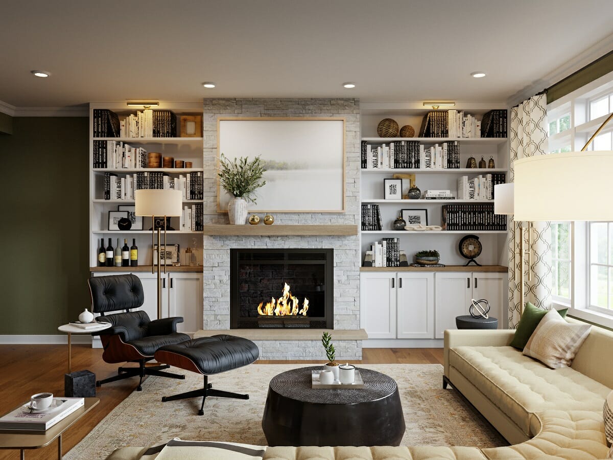 Idées-de-chaise-d'appoint-lounge-Eames-dans-un-salon-par-Decorilla-designer-Drew F