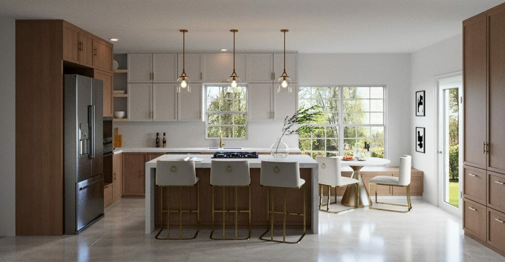 Before & After Transitional EatIn Kitchen Design Decorilla Online