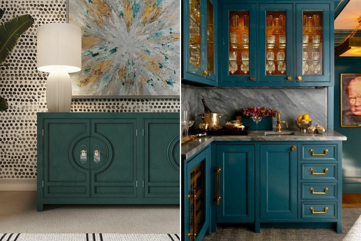 Jewel tone colors in interiors by Alissa A and Seda G