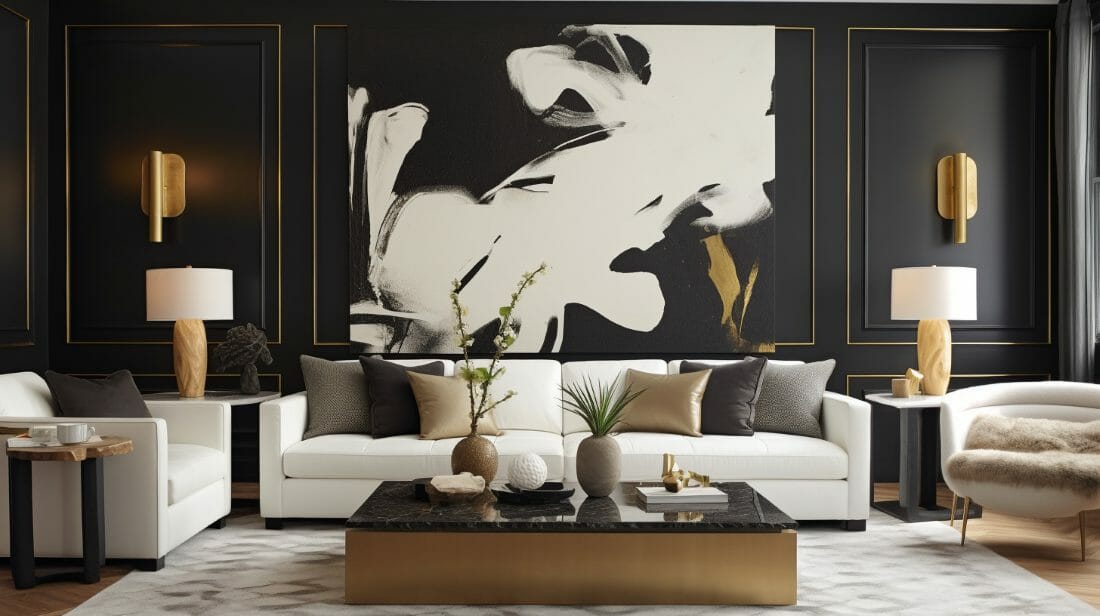 Luxe Black And White Interior Design