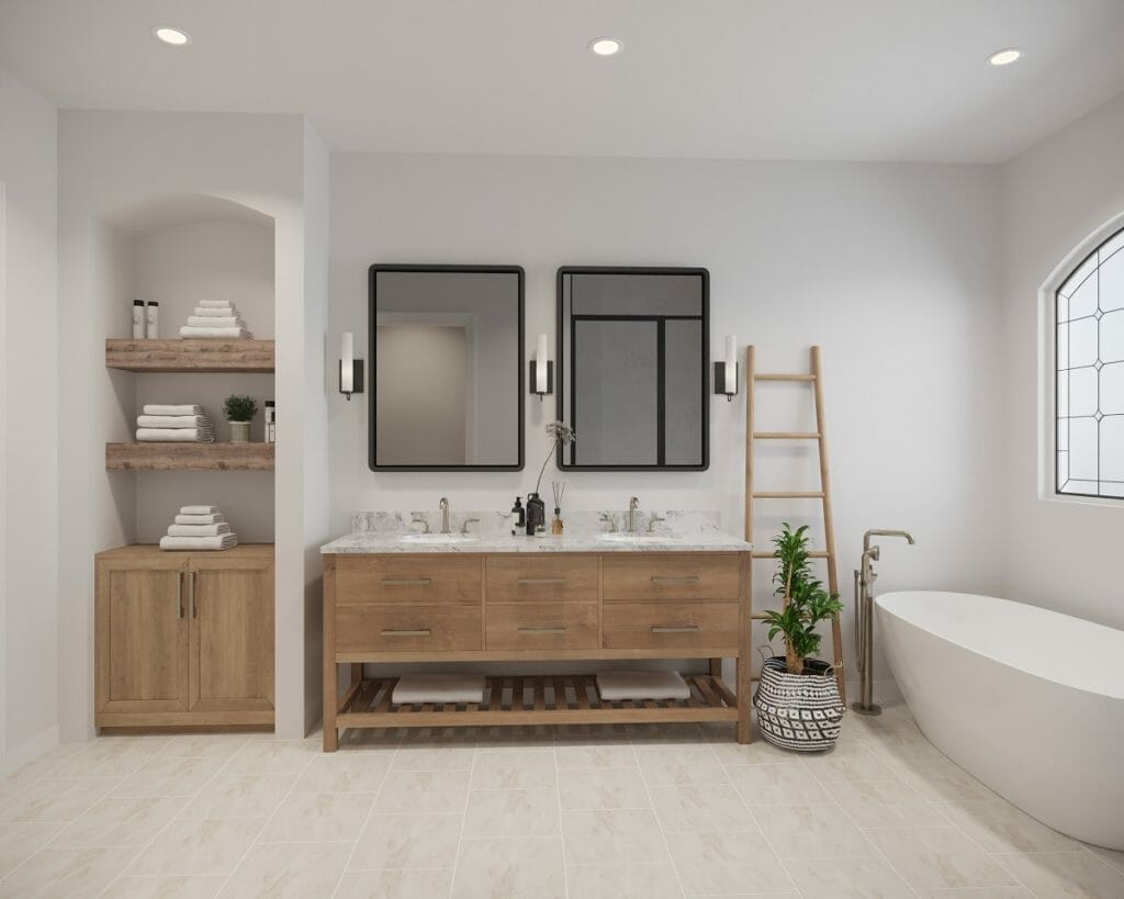 Before & After Relaxing Master Bathroom Addition Decorilla Online