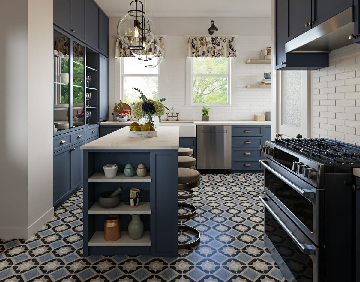 Maximalist kitchen interior design by Liana S