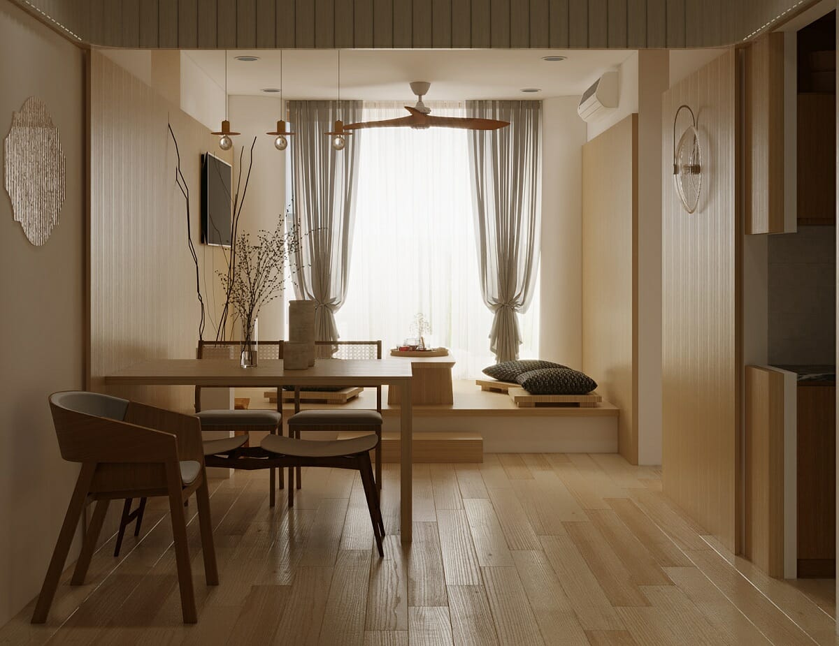 Salon et salle à manger minimalistes modernes par Htike S