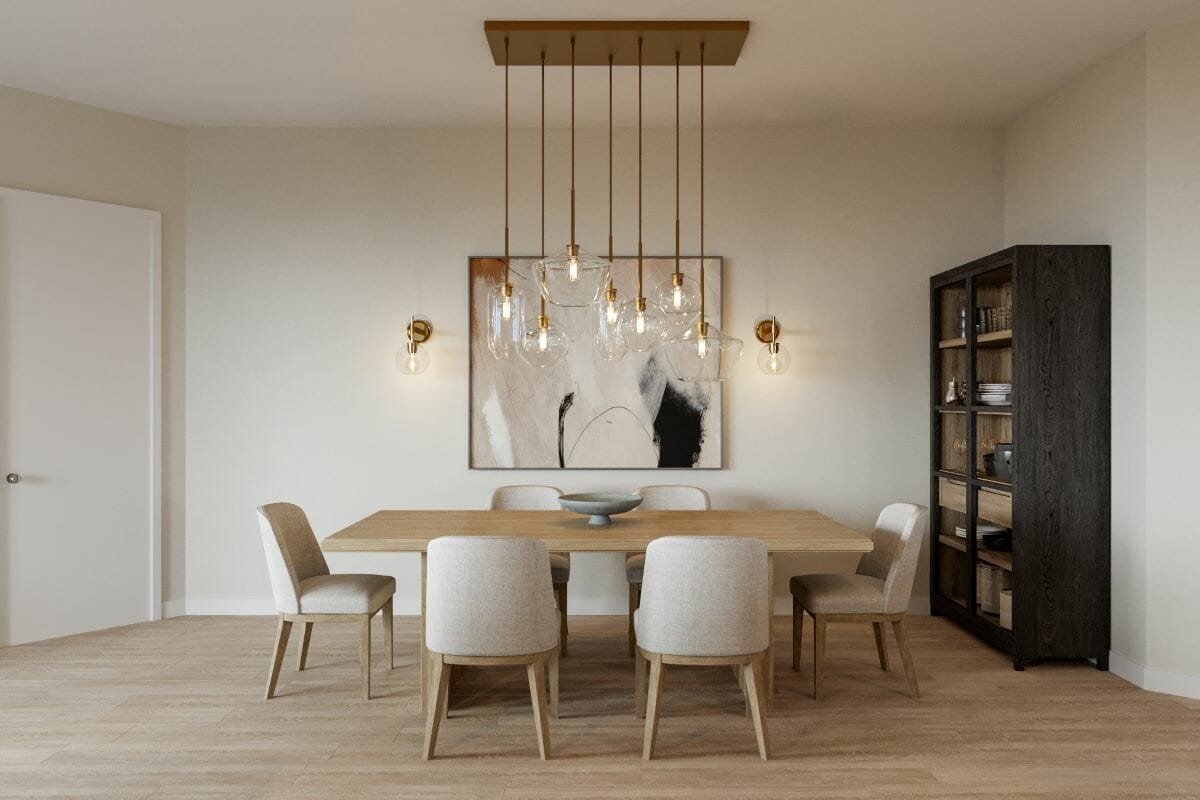 Organic dining room interior by Decorilla
