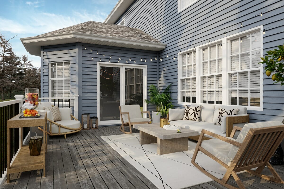 Porch inspiration for a designer backyard by Liana S