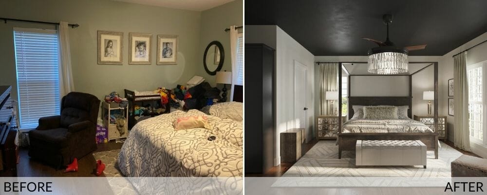 Traditional bedroom before and afters by Casey H
