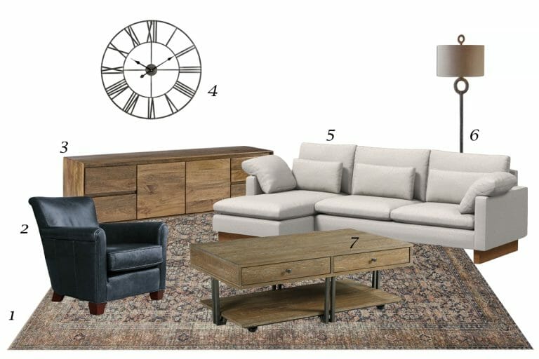 Before & After: Transitional Farmhouse Style Living Room - Decorilla ...