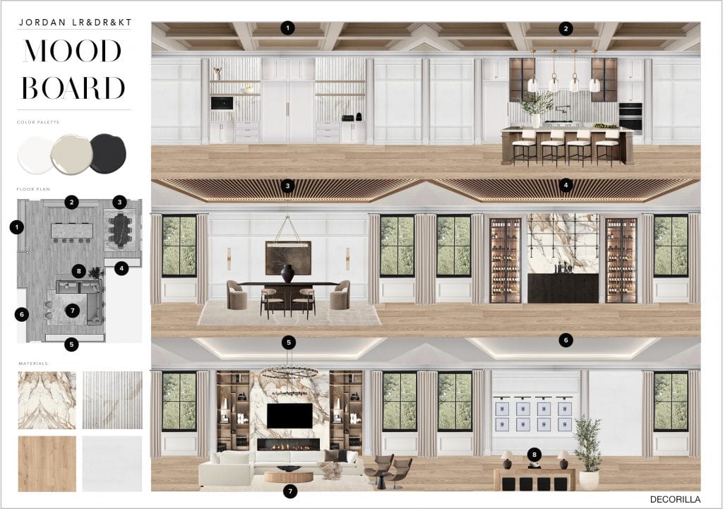Virtual living room planner concept by Decorilla