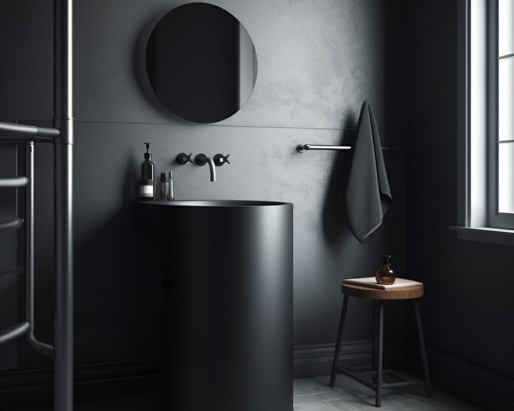 Bathroom interior design trends with a free standing basin