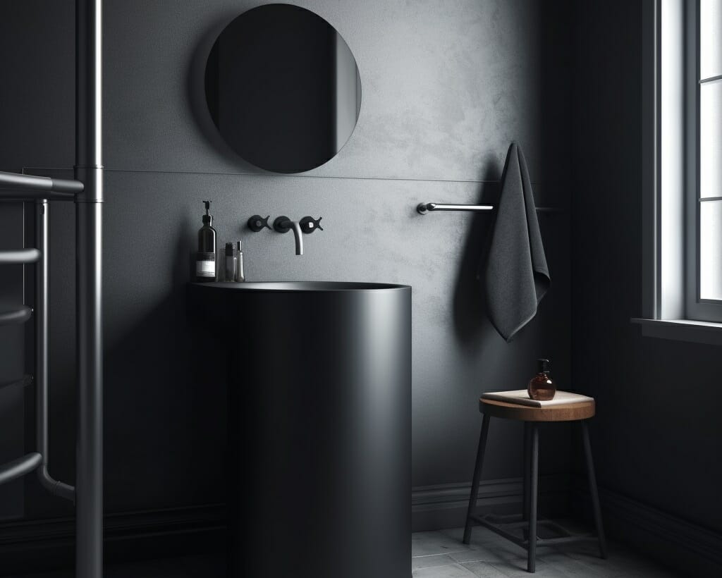 See How a Black and White Bathroom Goes From Bland to Bold