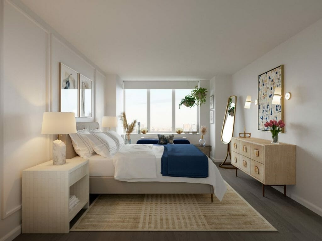 Before & After: Tranquil Bedroom with Blue Accents - Decorilla Online ...