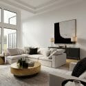 Black and white contemporary online interior design by Marine Hovsepyan