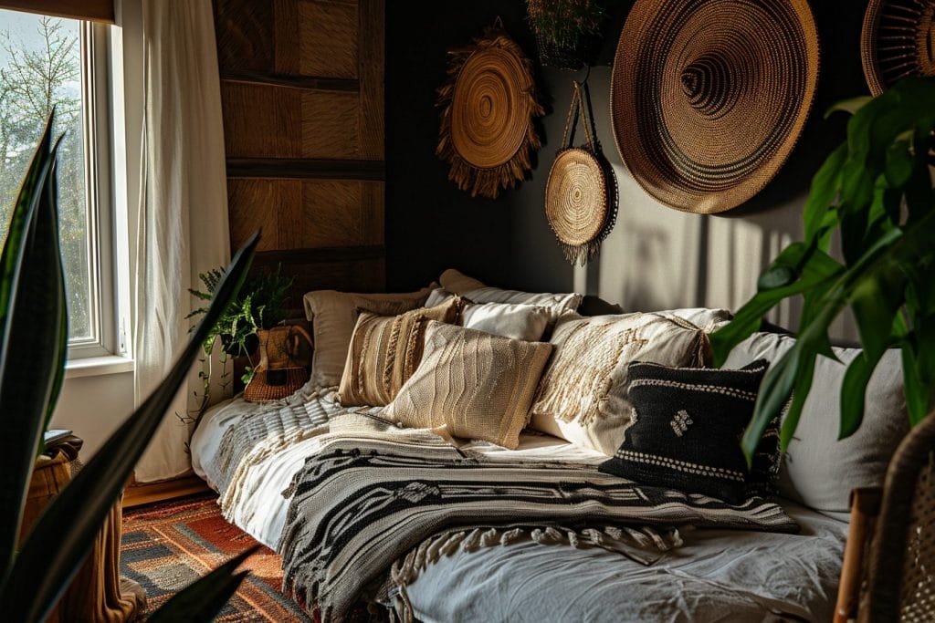 Bohemian bedroom by Decorilla