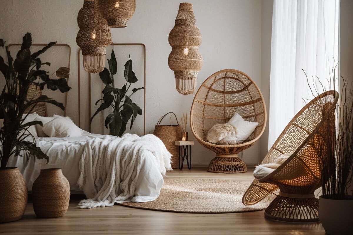 Boho bedroom interior design ideas and inspiration