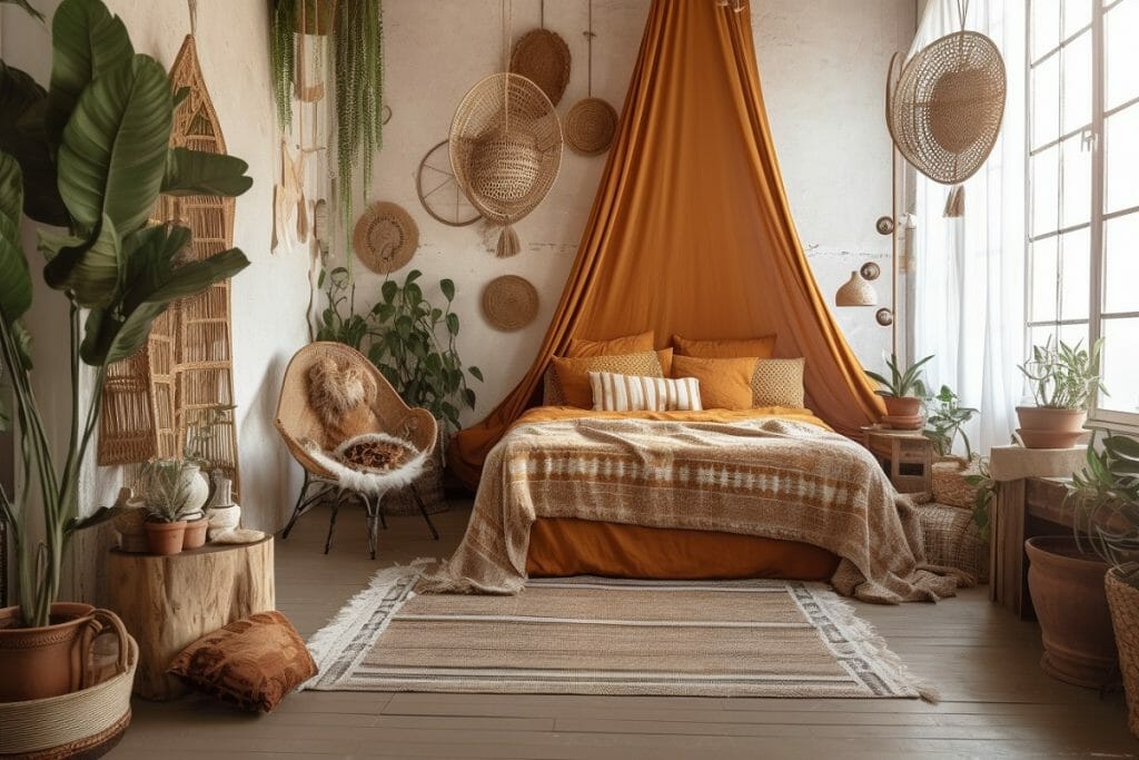 colorful boho bedroom