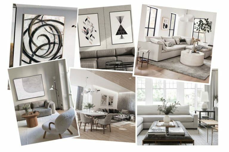 Photo inspiration: Visual Reference: Before After Contemporary Minimalist Interior Design With Abstract