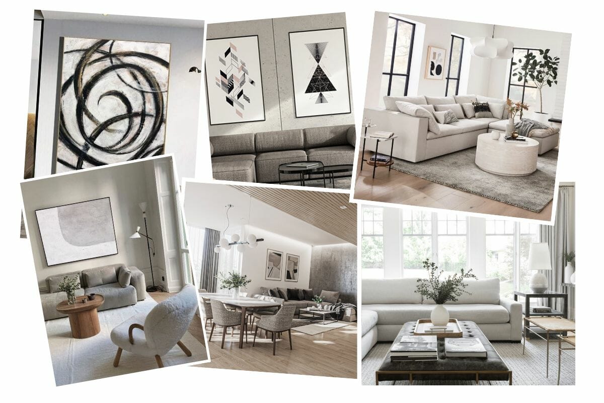 Contemporary minimalist home inspiration board