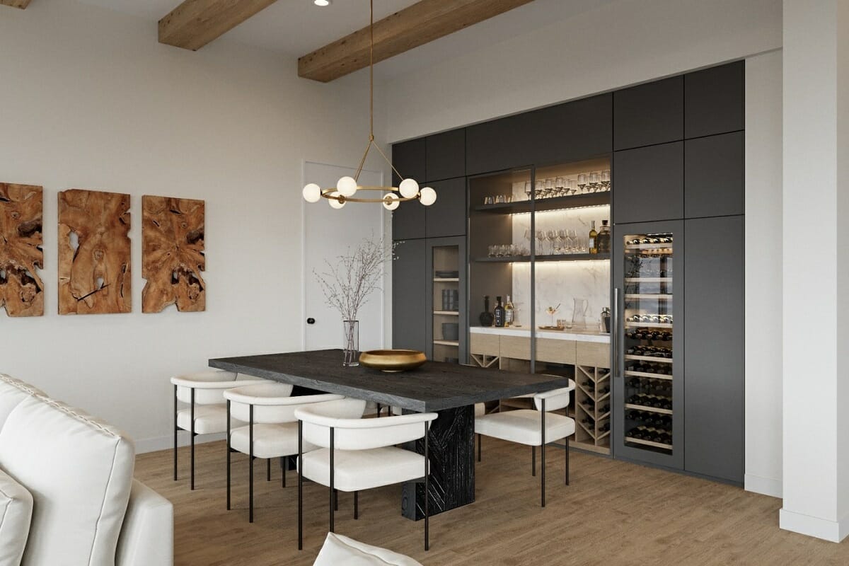 Contemporary modern dining room interior design ideas by Shasta P