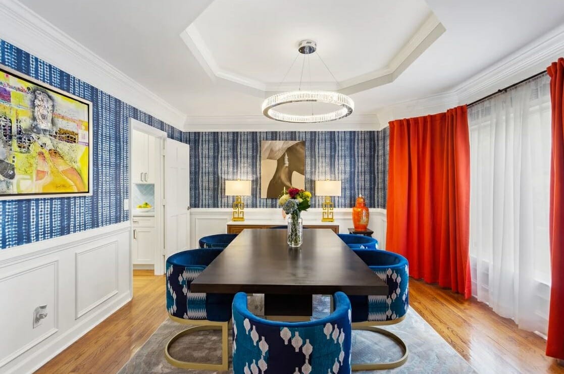 Eclectic dining room virtual interior designer Sierra G