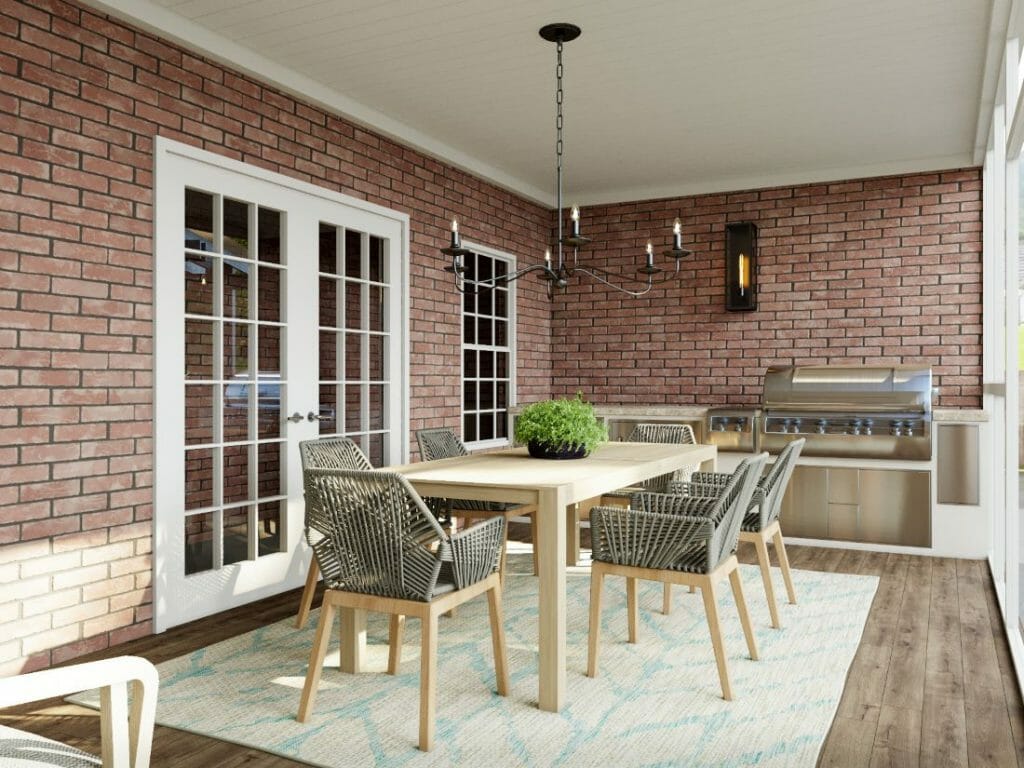 Before & After: Screened Porch Design with a Living and Dining Area