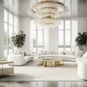 Glam white and gold living room inspiration
