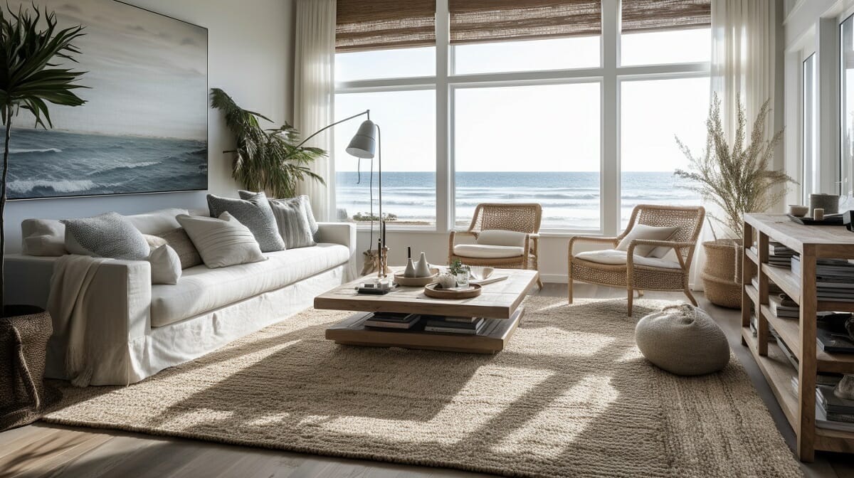 How to decorate your coffee table in a coastal interior