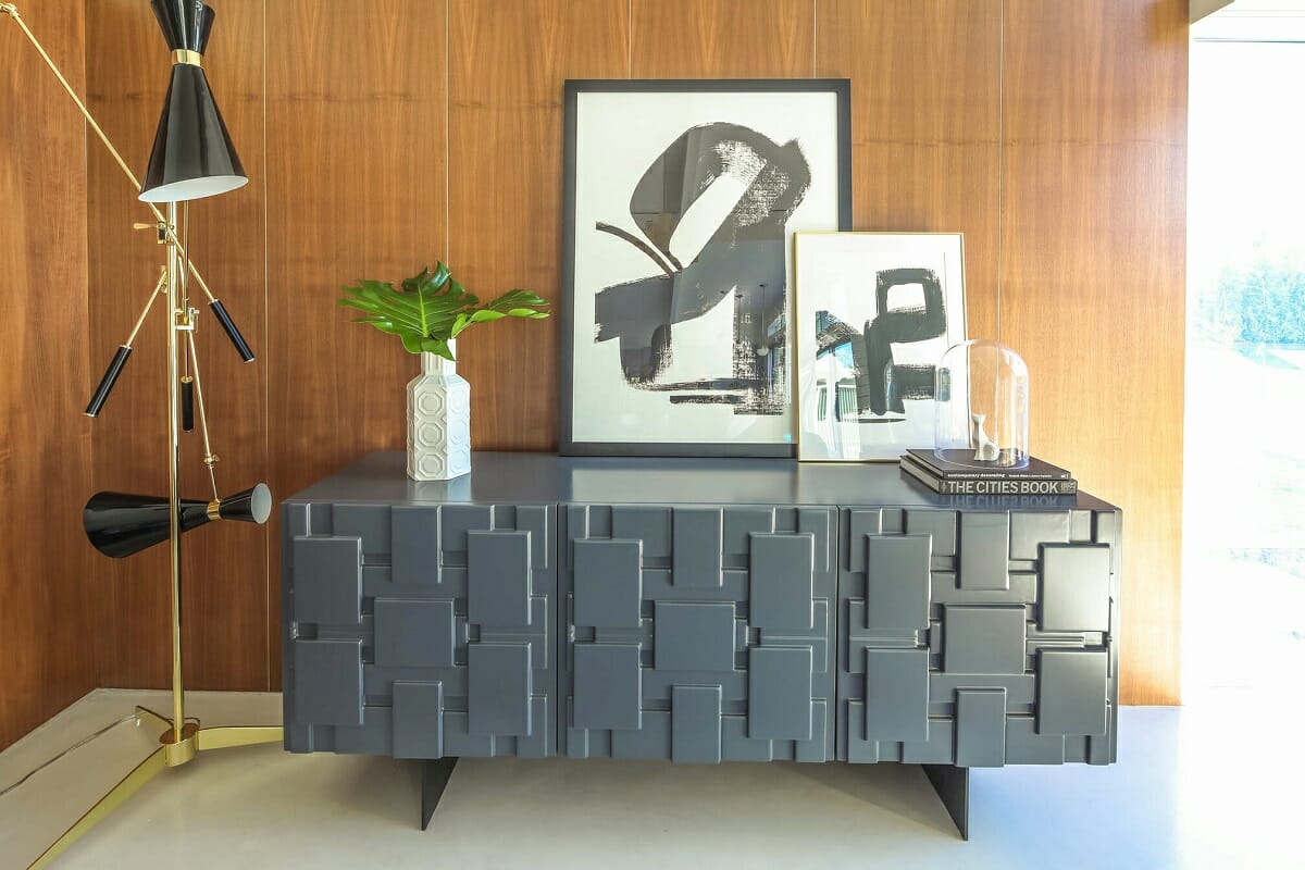 Mid century modern credenza in an interior by Michelle B