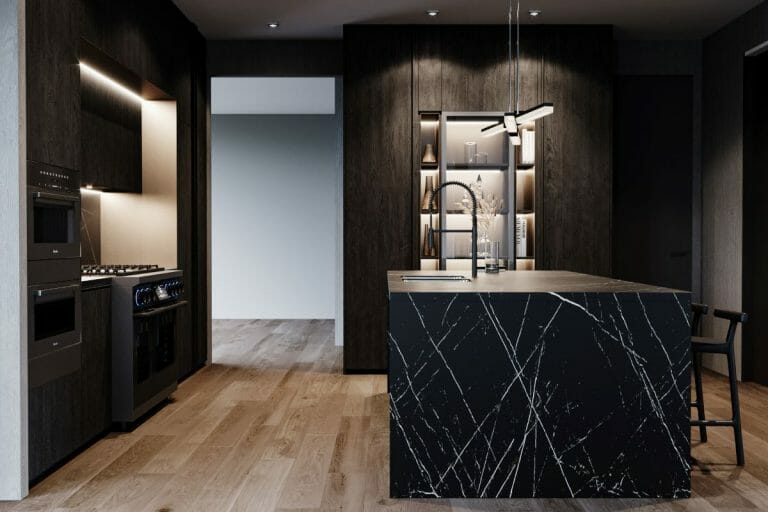 Before & After: Dramatic All Black Kitchen Design