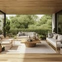 Organic indoor outdoor living room design