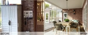 Before & After: Screened Porch Design with a Living and Dining Area ...