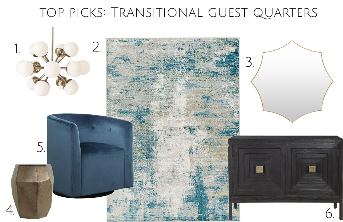 Transitional guest quarters top picks for an interior design