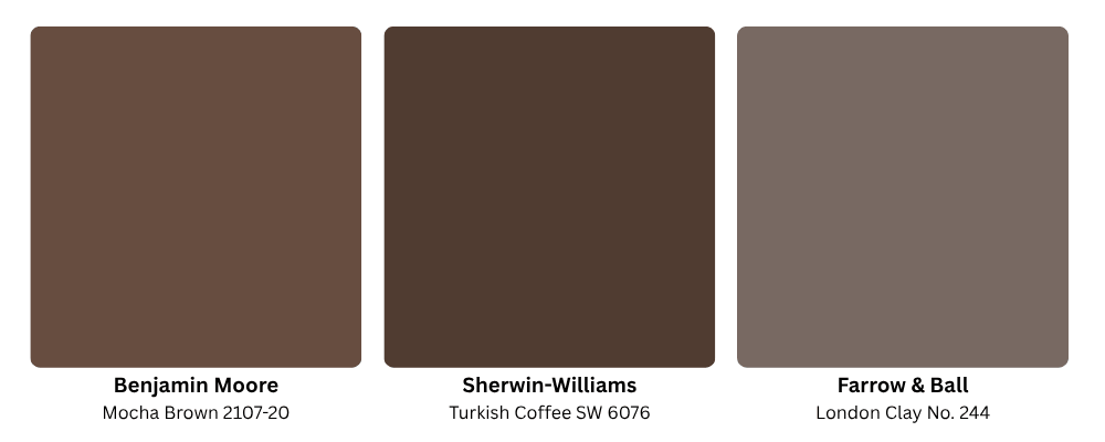 Chocolate brown living room colors