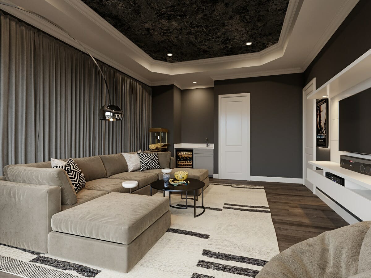 Classic cinema inspired home theater design