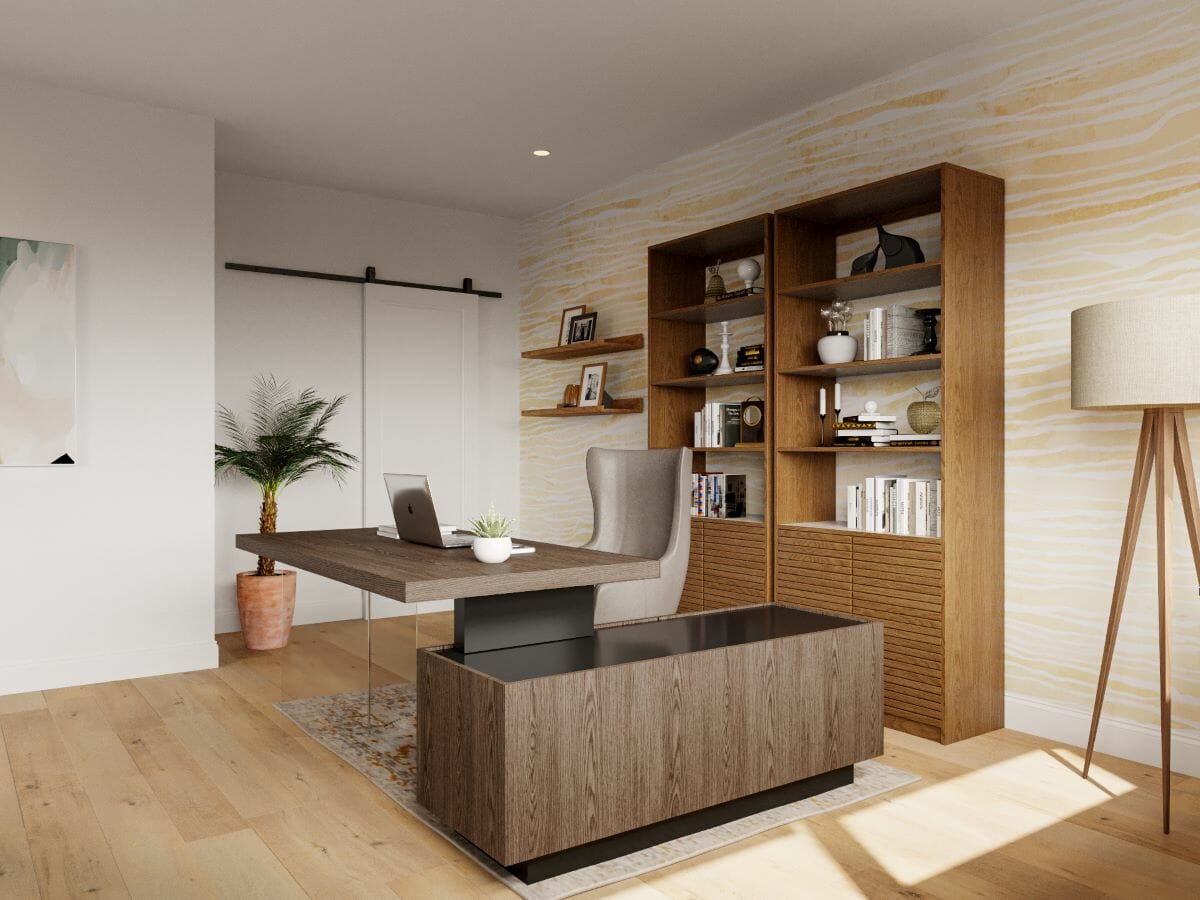 Condo home office by Decorilla