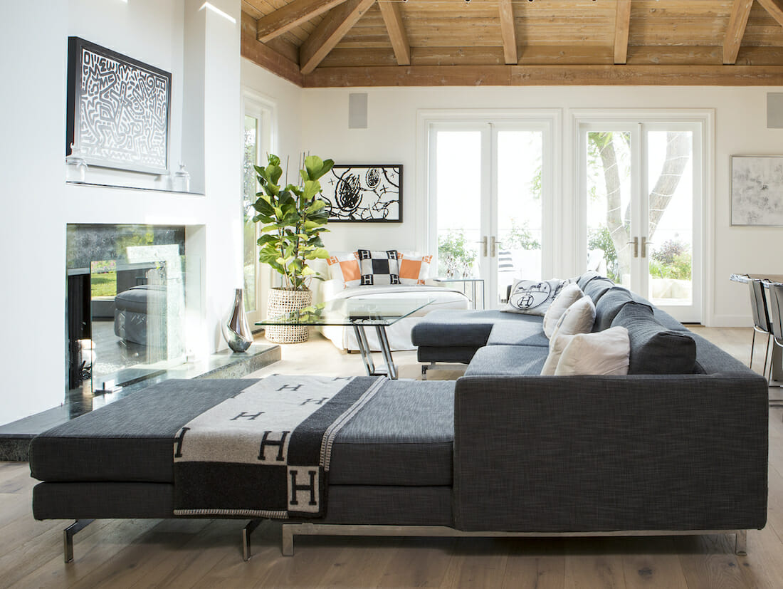 Contemporary Living Room Sofa Ideas by Decorilla Designer Lori D
