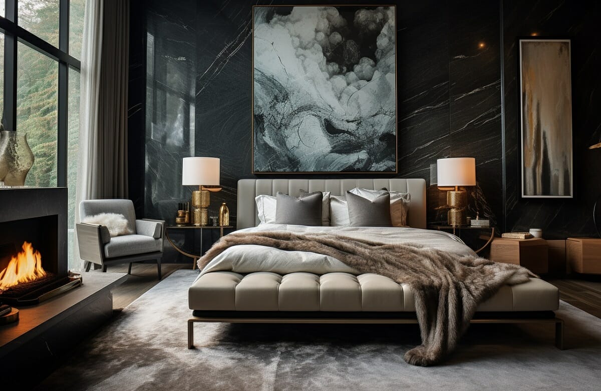 Glamorous yet peaceful bedroom design ideas