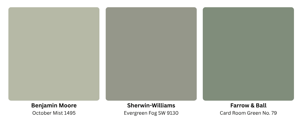 Invigorating green living room colors