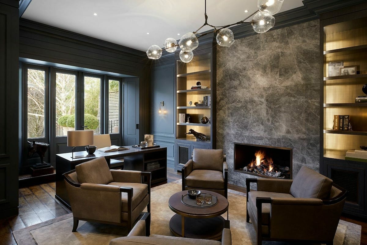 Living room layouts with a fireplace by Decorilla designer, Ilaria C.
