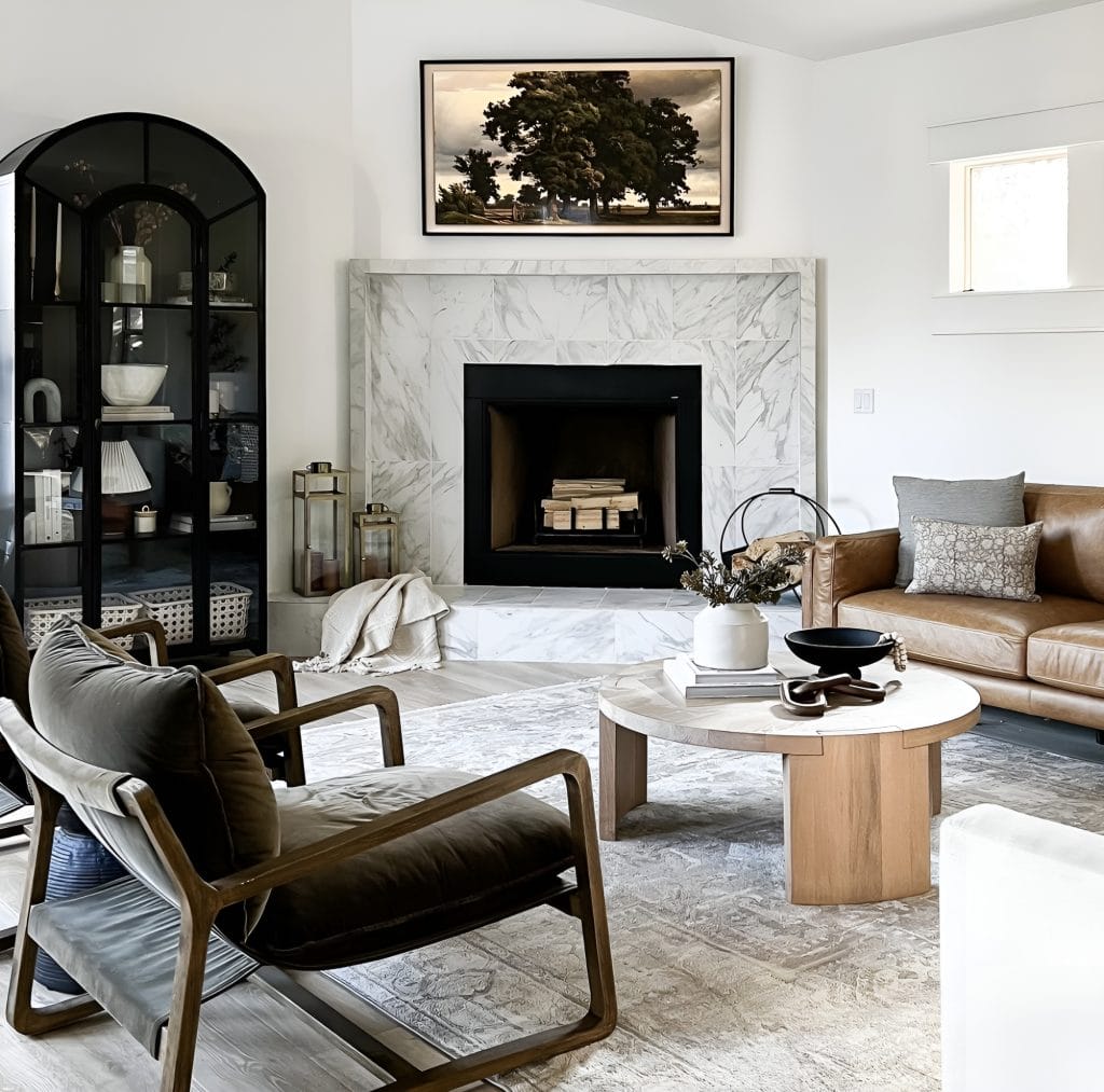 Living room layouts with a fireplace, by Decorilla designer, Irina M.