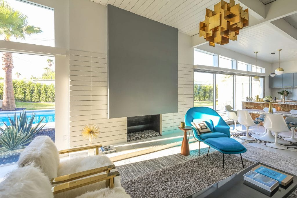 Living room layouts with a fireplace by Decorilla designer, Michelle B.
