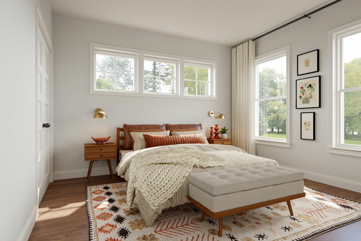 Mid-century eclectic bedroom ideas by Decorilla