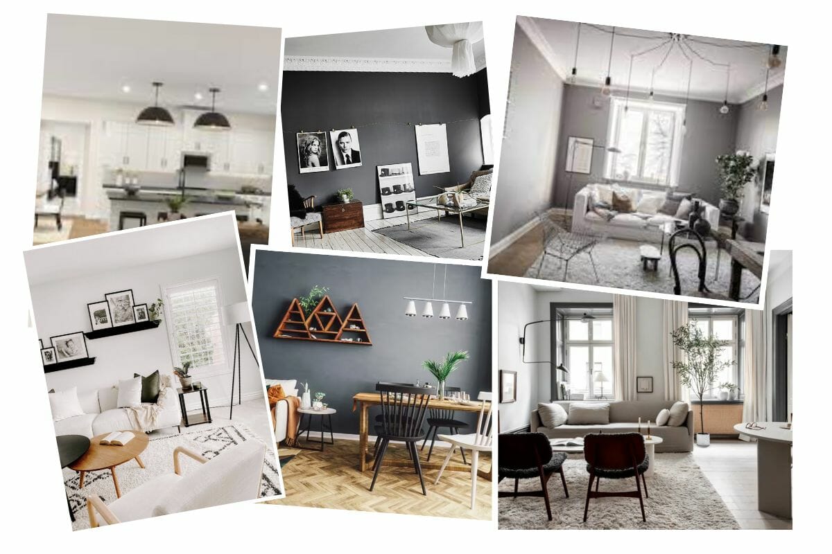 Scandi-style living rooms inspiration board