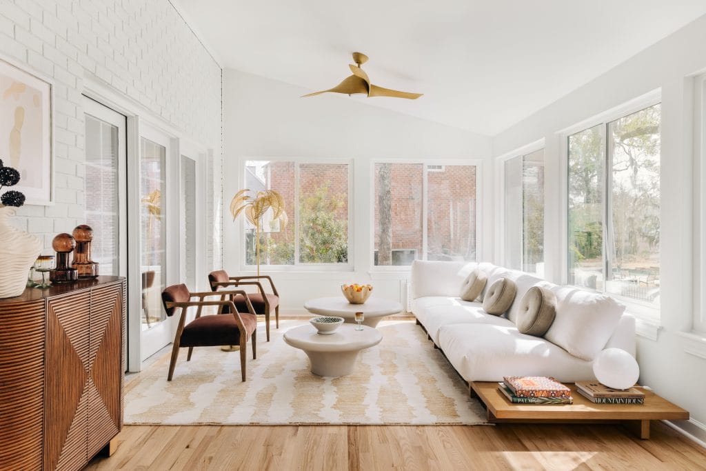 Summer home decor ideas in a living room by Decorilla designer, Maja E.