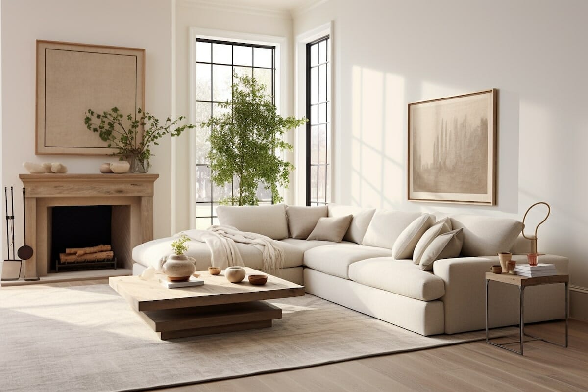 Cozy, warm and neutral living room design